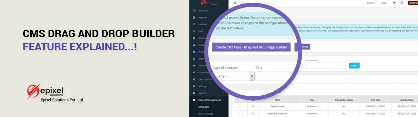 Drag and drop builder in network marketing software