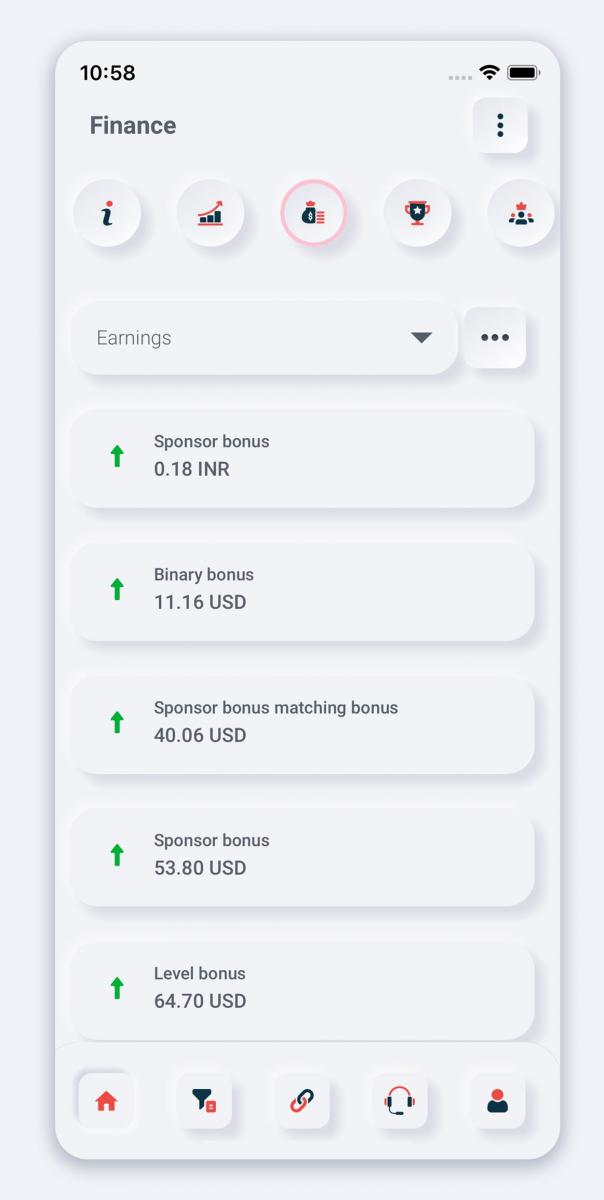Finance and bonus - Epixel MLM App