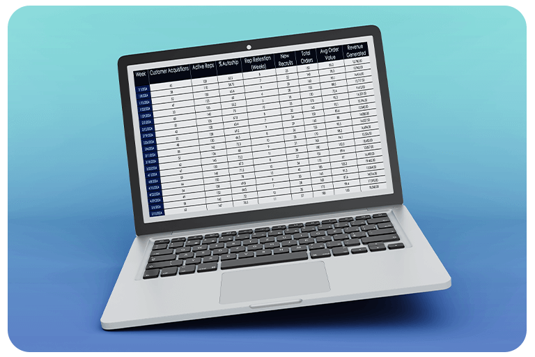 Weekly MLM Activity Tracker & KPI Dashboard